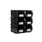 Triton Products Stacking Hanging Interlocking Bins, Polypropylene, Black, 14-3/4" L x 8-1/4" W x 7" H, 6 CT 3-240BK - alternate 1